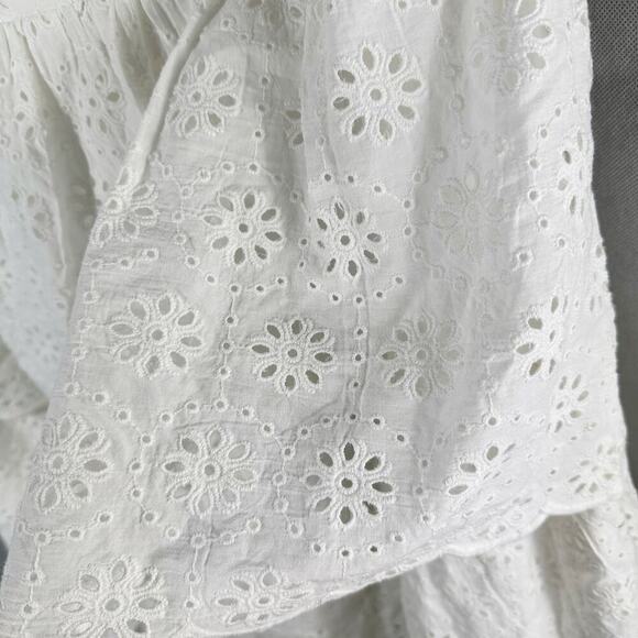 Significant Other Eleanor Eyelet Cut Out Backless Midi Dress Size US 4 Ivory - Picture 7 of 15